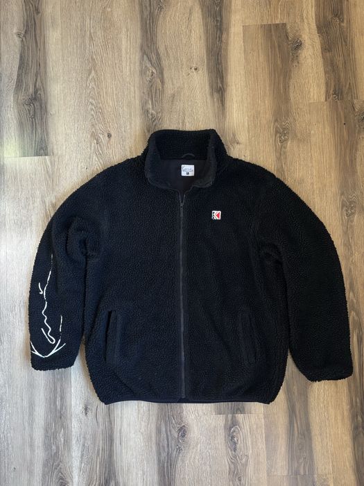 Karl Kani Sherpa Fleece Jacket - Signature Sleeve - XL - Streetwear
