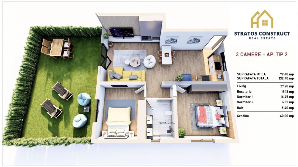 Apartamente noi de vânzare