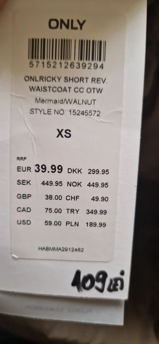 Vesta dama Only. zara h&m berska