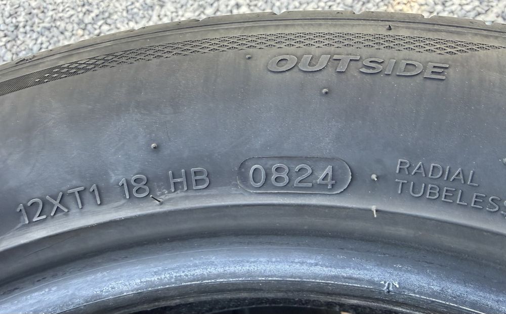 2бр 215/55/17 на 7мм с 24дот Ханкок