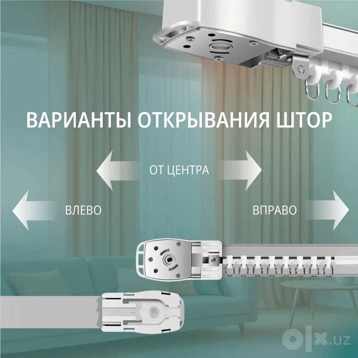 Умный электрокарниз для штор Zigbee/W-iFI в сборе