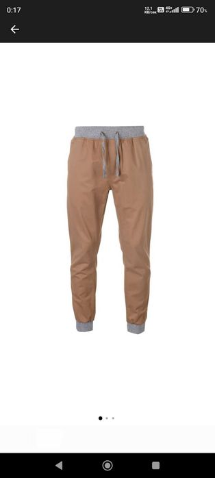 Soul Cal - Мъжки панталон Ribbed Chino, памучен, Кафе, L EU