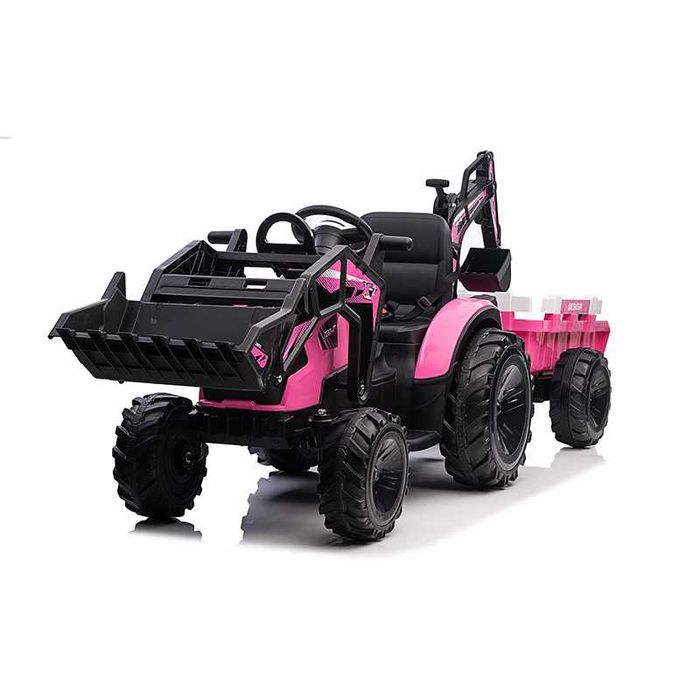 Tractor electric Kinderauto 720-T 2x 45W 12V, cupa si incarcator #pink