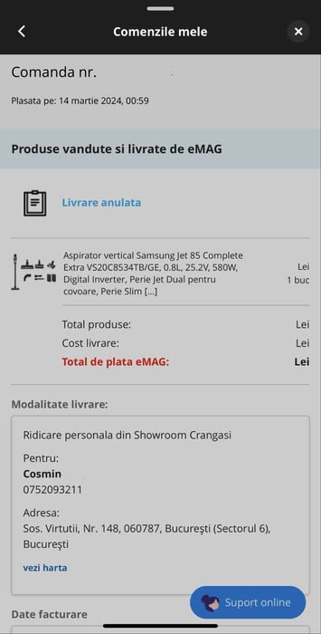 Vand aspirator Samsung Jet 85 complet extra