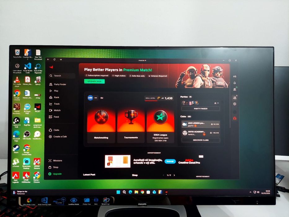 Monitor Philips 27inch 75HZ Ultra Slim  FHD