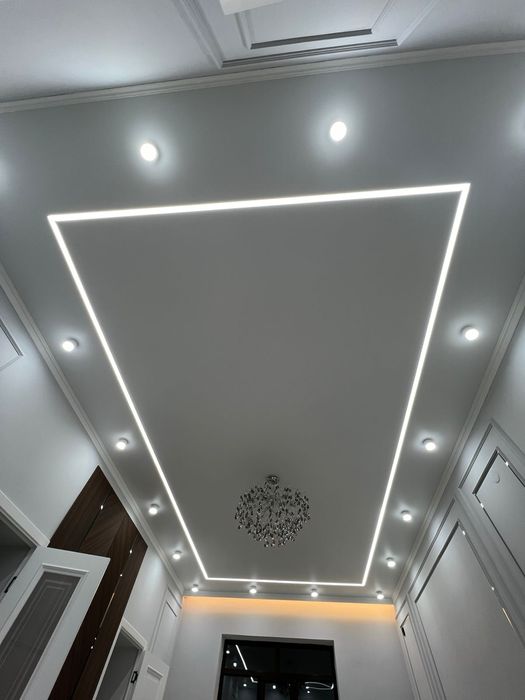 Натяжные потолки  1200м²