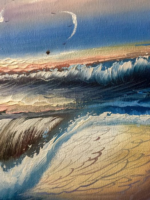 Рассвет (краска на полотне).. )