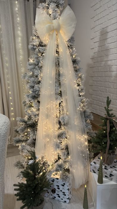 Brad artificial alb 210 cm