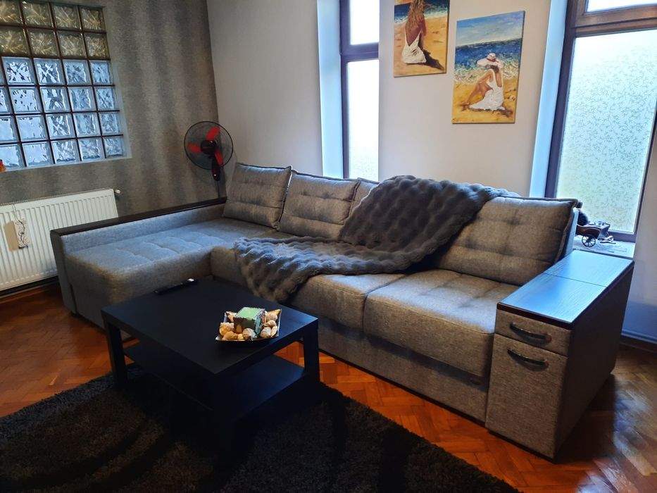 Colțar living stanga material textil