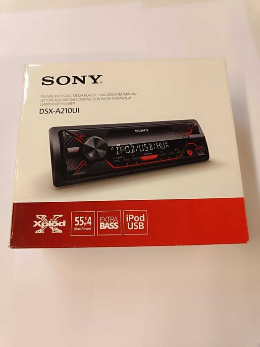 Radio MP3 Player auto Sony DSXA210UI 4 x 55 W USB AUX Rosu