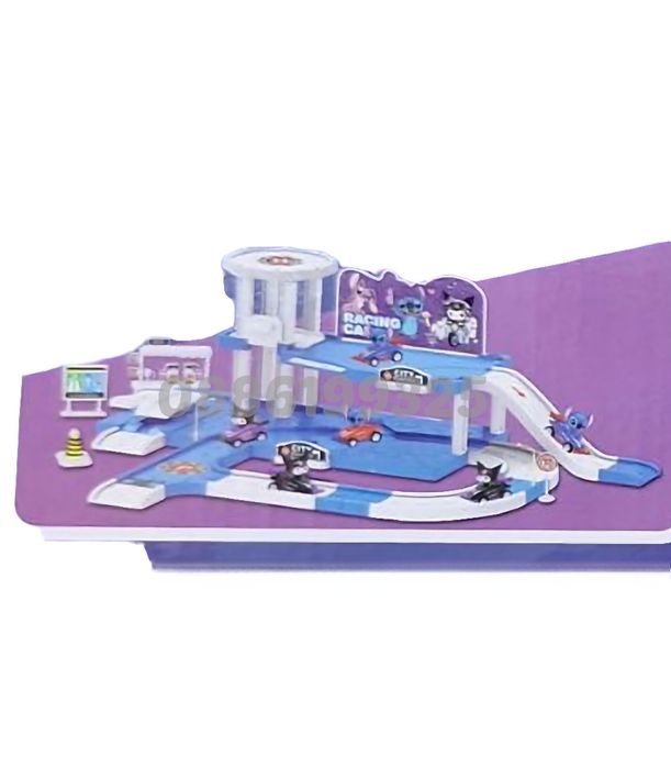 Голям комплект Писта Лило и Стич с 2 колички Lilo Stitch Parking Lot