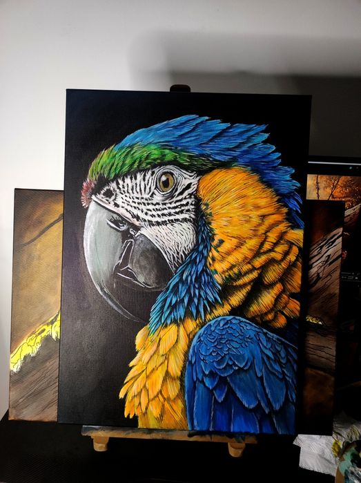 Tablou pictat - papagal ARA
Dimensiune 50x70 cm
Vernisat
V