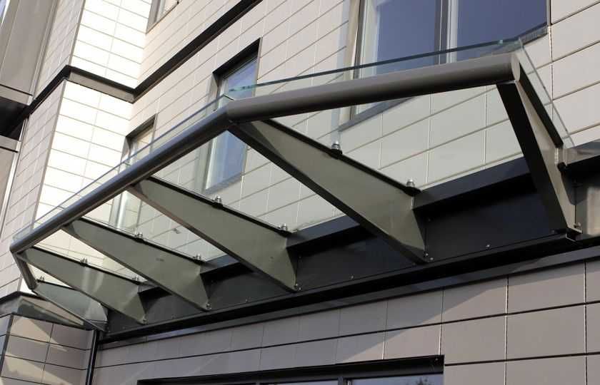 Навес | Стекло 10 мм | Козырек