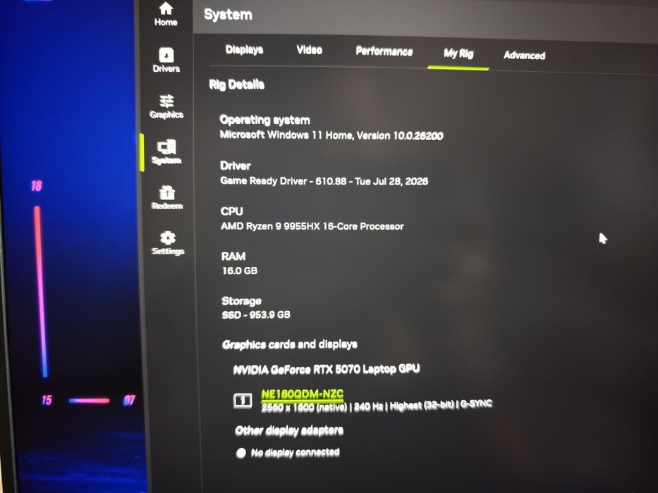 ASUS ROG Strix G18/AMD Ryzen 9 9955HX/NVidia RTX 5070 8GB/16GB RAM/1TB SSD/18' 2560x1600 240hz IPS