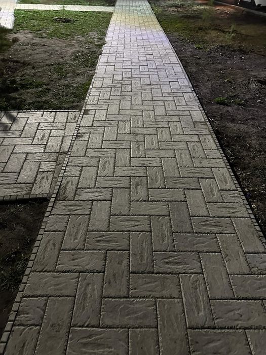 Укладка брусчатки тротуарной плитки
