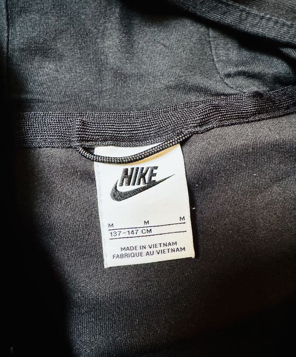 Детско горнище суитшърт  NIKE NSW TCH FLC BRUSHED FZ BLACK