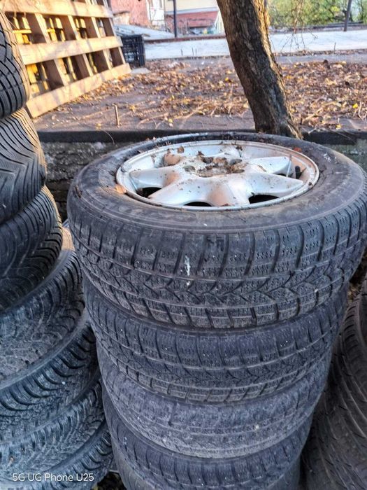 195/65/15 алуминиеви джанти 15 ки за мерцедес със зимни гуми 5-6 мм