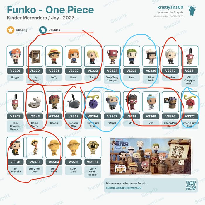 Kinder Joy One Piece - продажба/размяна