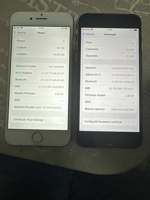 iph 8 ,64 gb liber rta