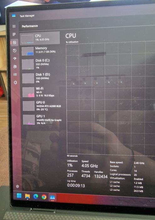 Dell Precision 5570 - i7 vPRO, 32gb RAM, 1Tb, RTX 8gb, Touchscreen 4k