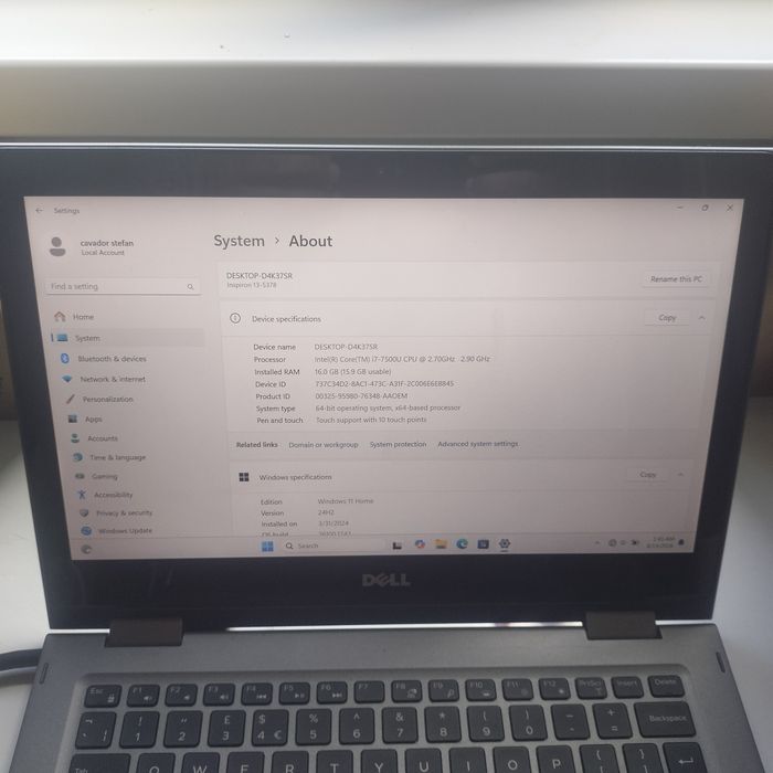 Laptop Dell Inspiron 13 5378 | Intel i7 (Gen 7) | 16GB RAM | Touchscreen, 2-in-1