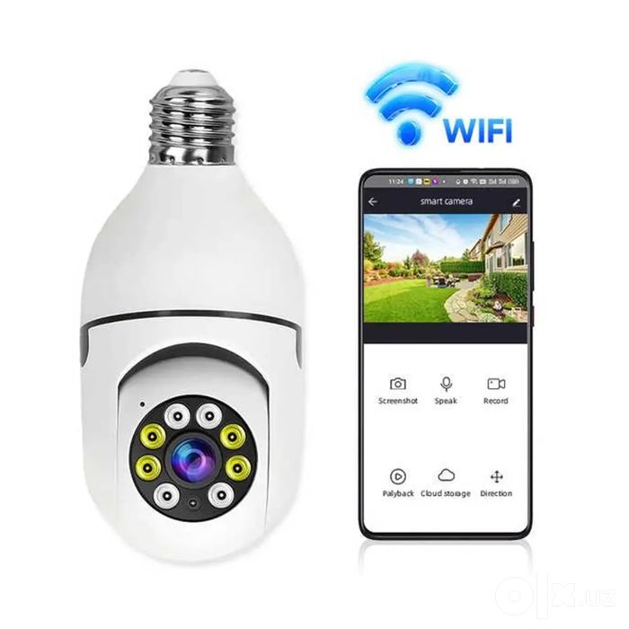 Wifi kamera - lampochkali kamera 360 gradus aylanadi