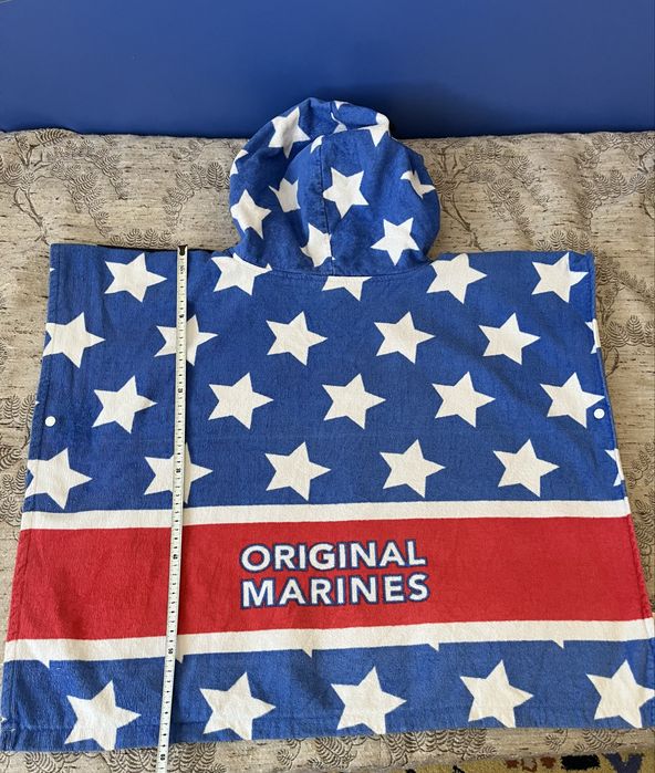 Страхотно детско памучно пончо Original marine