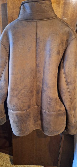 Мъжки кожух естествен велур с топъл хастар ново отговаря на 4ХL