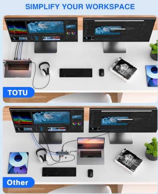 NOU Docking station hub USB Totu TT-DC005 13in1 Apple Windows