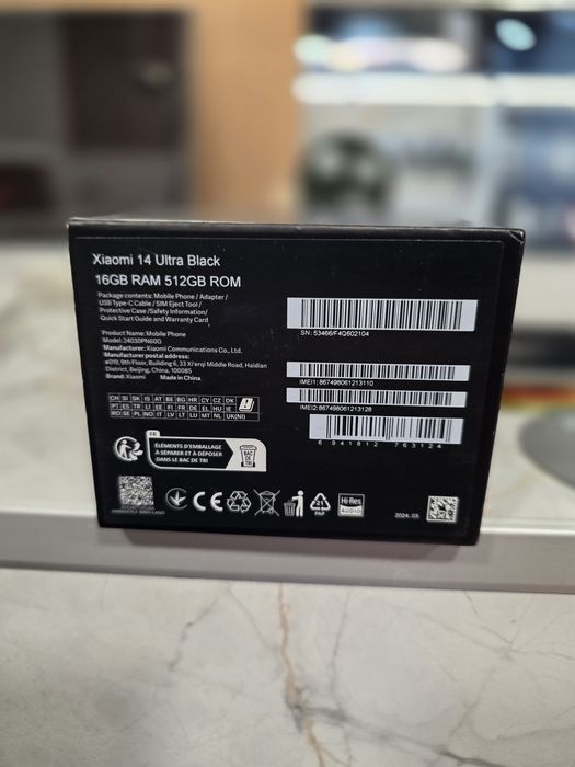 Xiaomi 14 Ultra 5G 512GB. 16GB RAM. ca NOU !! Black
