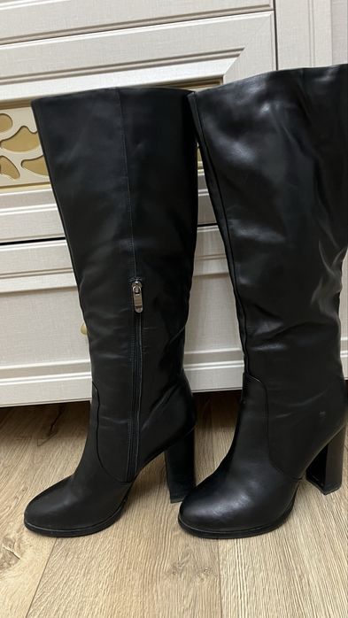 Сапоги женские кожанные