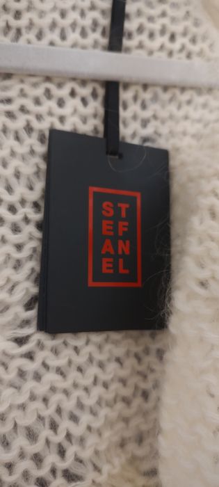 Pulover STEFANEL Dama, lana alpaca, alb fildes, marime M - ideal cadou