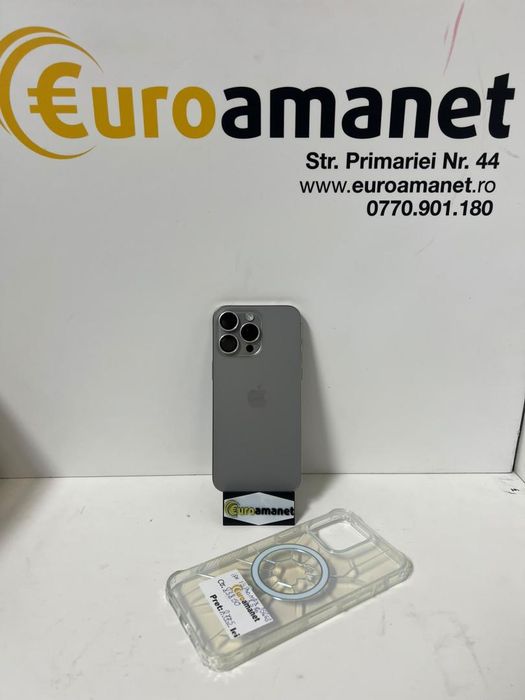 Telefon mobil Apple iPhone 15 Pro Max, 256GB, 5G, Black Titanium, -P-