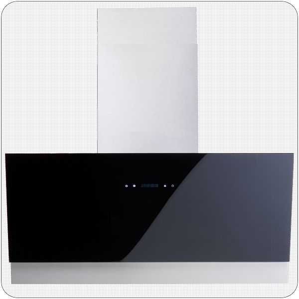 Аспиратор WOLKENSTEIN,стъкло Черен 90 см