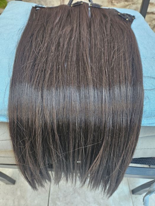 Естествена коса номер 5 кестенява