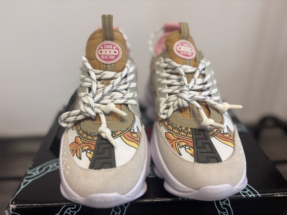 Adidasi Versace Chain Reaction colectie roz dama