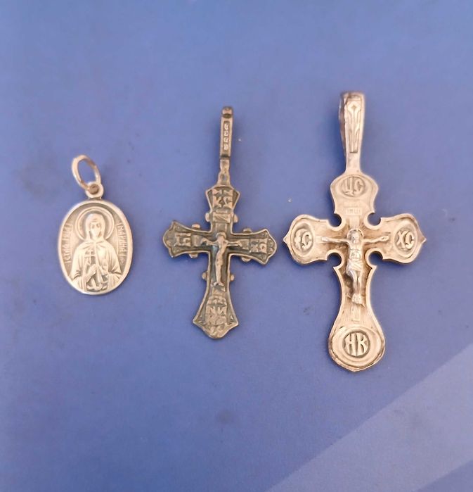 Серебро крестики,подвеска.