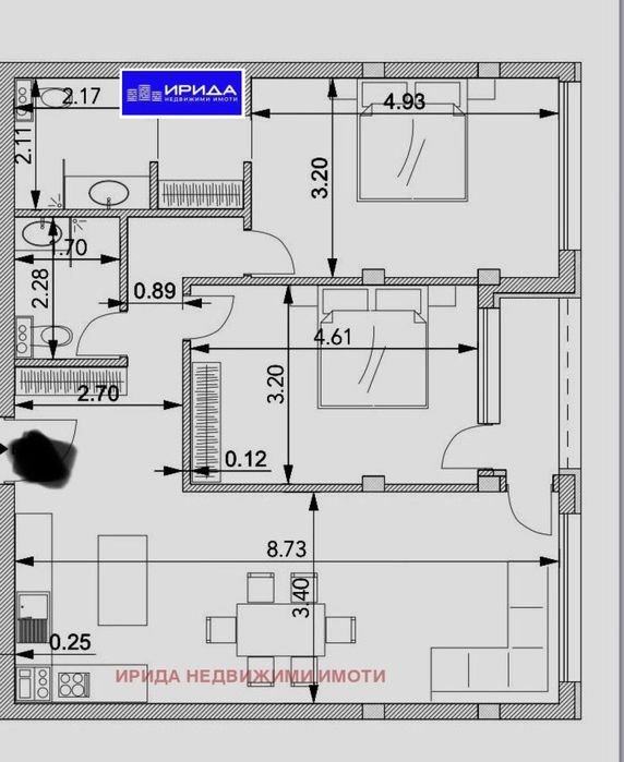 Тристаен апартамент в Манастирски ливади