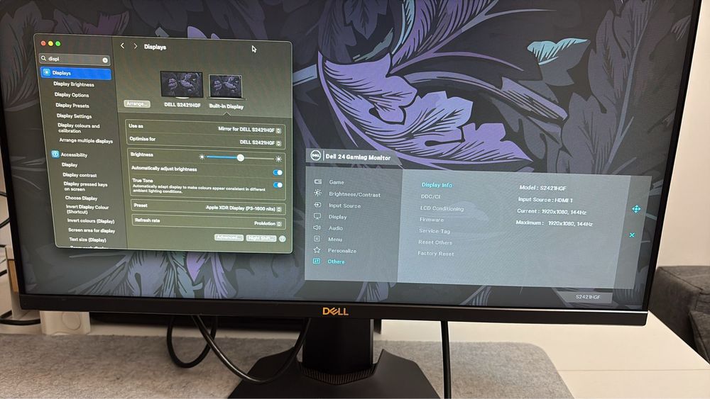 Monitor DELL Gaming, 144Hz, 24 inch