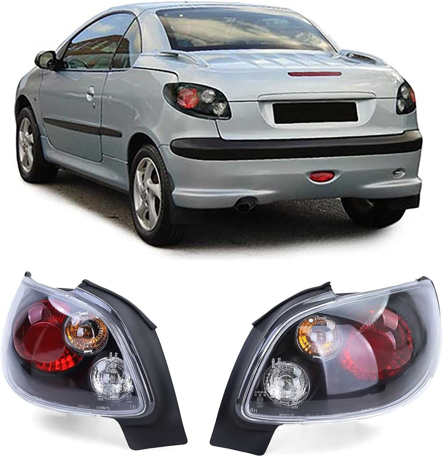 Стопове Пежо 206 ЦЦ Тъмни Кристални Затъмнени Peugeot 206CC 206цц 206 с ...