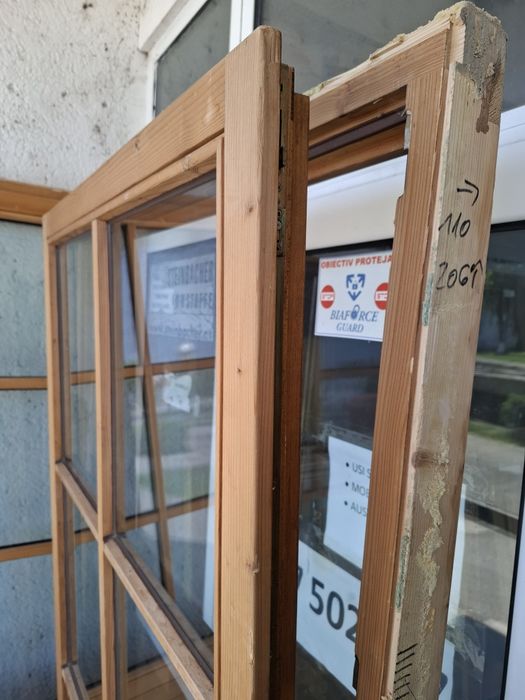 Usi terasă dublu/triplu termopan profil lemn Austria (4 buc)