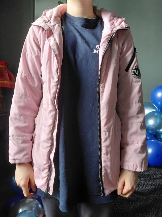 Куртка для девочки 10–13 лет, розовая, недорого