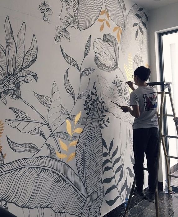 Роспись стен рисунки на стенах художник