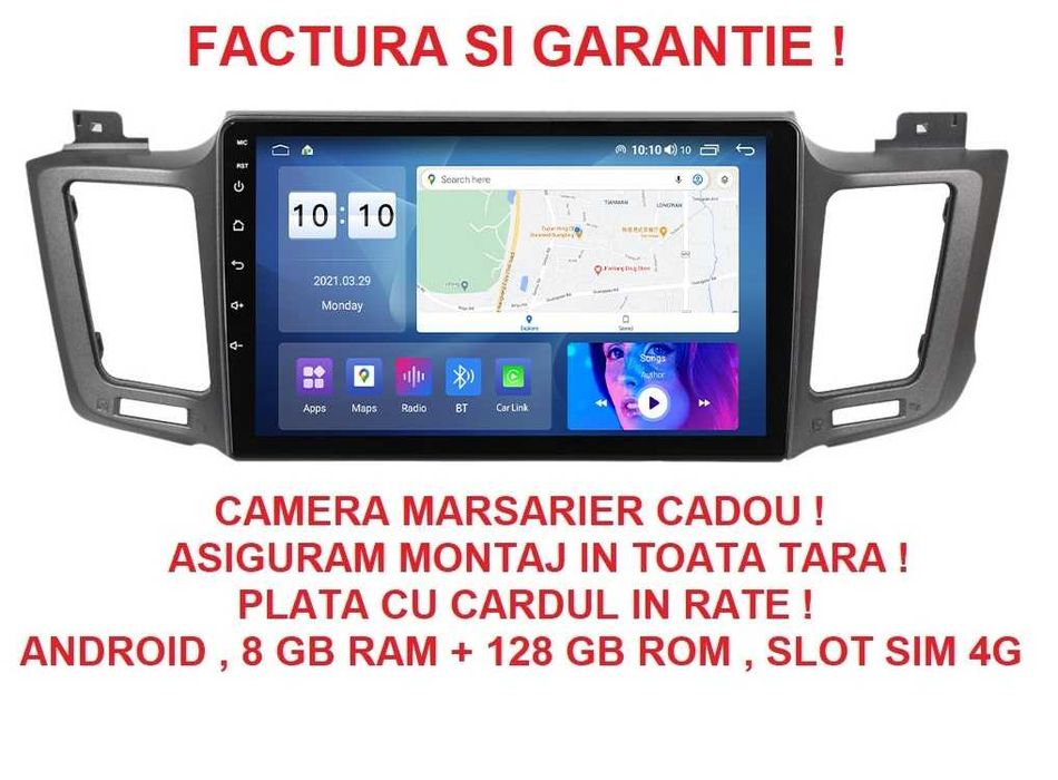 Navigatie Toyota RAV 4 din 2012 - 2018, 4 GB RAM Garantie Camera