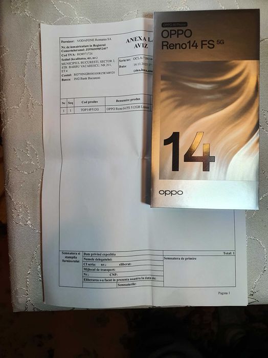 OPPO Reno 14 FS 5G sigilat VODAFONE