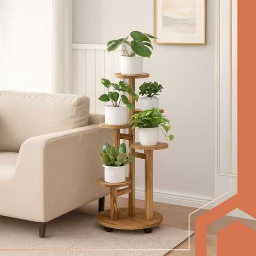 Дървена поставка за цветя / Цветарник / Стойка за цветя