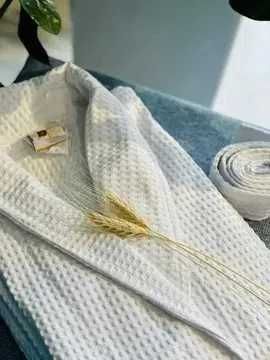 Халат вафельный банный — Дышащий, лёгкий и уютный