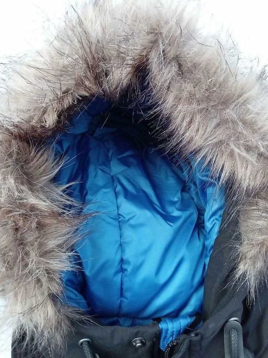 Мъжко зимно яке Jack and Jones дълго палто, с качулка размер S черно