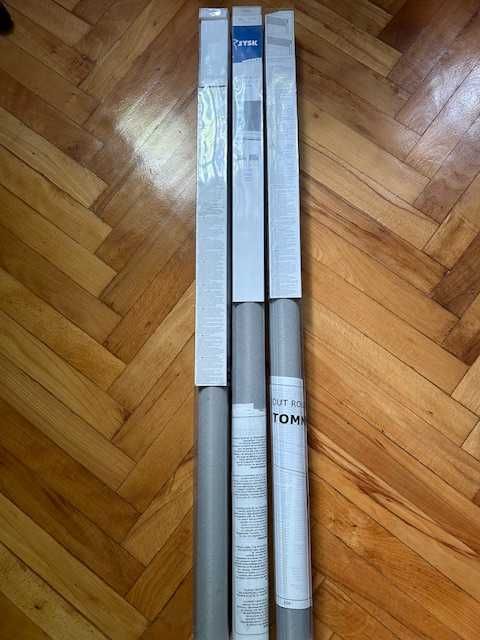 Затъмняващи интериорни ролетни щори чисто нови 80х170см 3 броя сиви