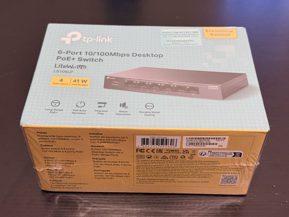 Switch Tp-Link LS106LP PoE 6 porturi NOU
